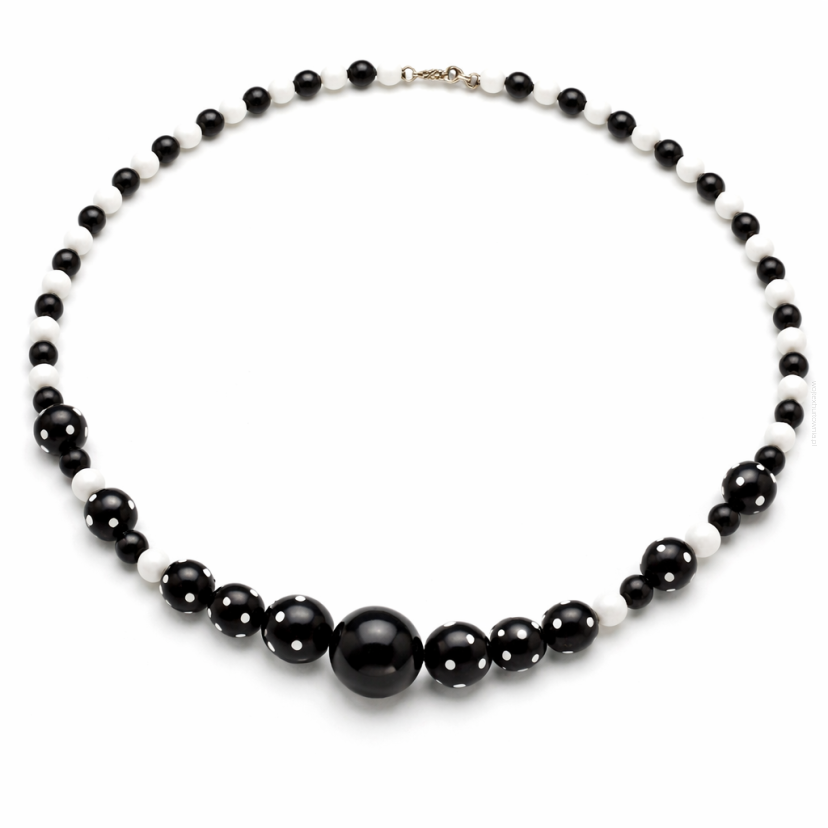 KORALE KULE CZARNO-BIAŁE 0611-14