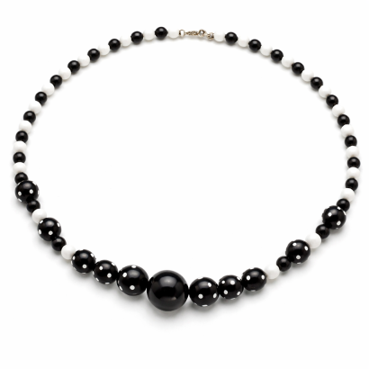 KORALE KULE CZARNO-BIAŁE 0611-14