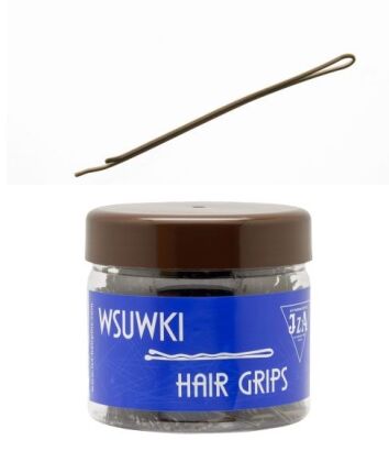 WSUWKA DO WŁOSÓW BRĄZOWA PROSTA 7 CM 500G                                                                               (017/G)