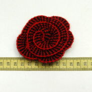 BROSZKA / SPINKA CZERWONA Z MATERIAŁU                                                                       0615-36 A/S - 3