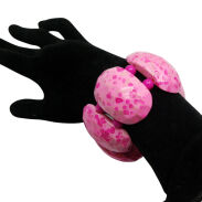 BRANSOLETKA NA GUMCE RÓŻOWA                                                                              (0613 SH A) - 2