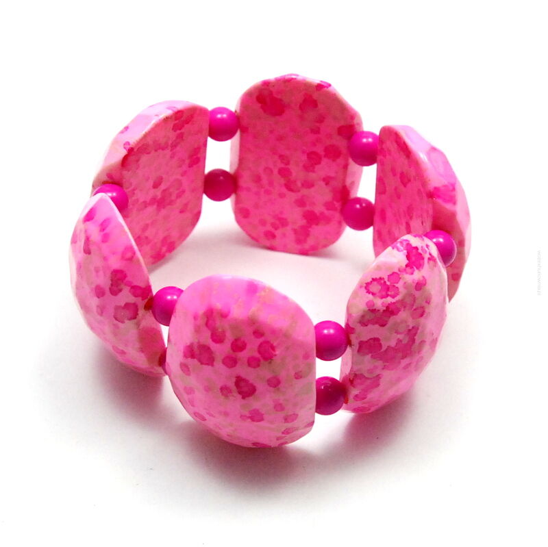 BRANSOLETKA NA GUMCE RÓŻOWA                                                                              (0613 SH A)