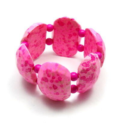 BRANSOLETKA NA GUMCE RÓŻOWA                                                                              (0613 SH A)