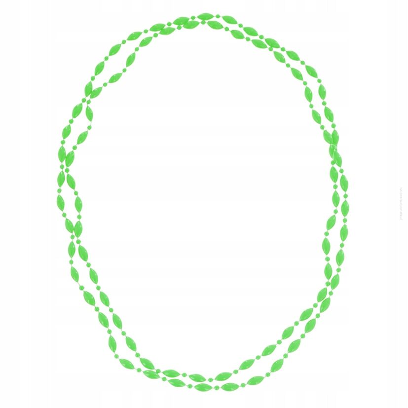 KORALE PLASTIKOWE DŁUGIE DROBNE ZIELONE                                                           (0617-1007 SAHG)