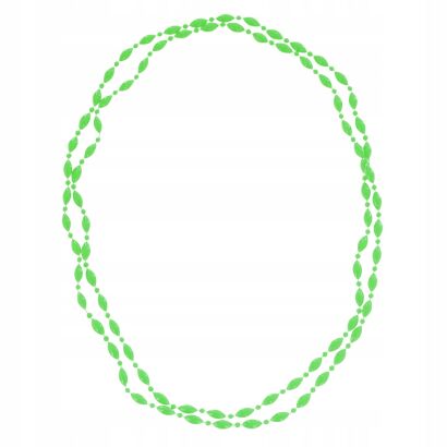 KORALE PLASTIKOWE DŁUGIE DROBNE ZIELONE                                                           (0617-1007 SAHG)