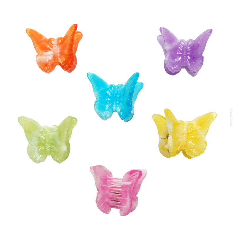 SZCZĘKI / KRABIKI KOLOROWE MAŁE MOTYLKI  36 SZTUK                                                      (9595 SAM2)