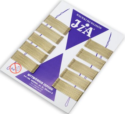 WSUWKI DO WŁOSÓW PROSTE ZŁOTE 5CM 100 SZTUK (025/100)