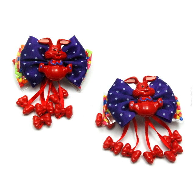 KLAMRY / SPINKI DO WŁOSÓW DZIECIĘCE Z KOKARDKĄ 2 SZTUKI (0209-510)