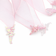 GUMKA DO WŁOSÓW RÓŻOWA TIUL OZDOBNA WRÓŻKI (0294-06) - 2