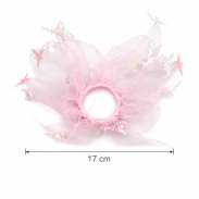 GUMKA DO WŁOSÓW RÓŻOWA TIUL OZDOBNA WRÓŻKI (0294-06) - 3