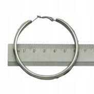 KOLCZYKI  METALOWE KOŁA W KWIATKI                                                    (0611-1064 SAH) - 4