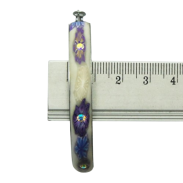 KOLCZYKI  METALOWE KOŁA W KWIATKI                                                    (0611-1064 SAH) - 3