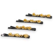 WSUWKI OZDOBNE Z KOLOROWYMI KORALIKAMI – KOMPLET 4 SZTUKI                 (5992-28 SA) - 2