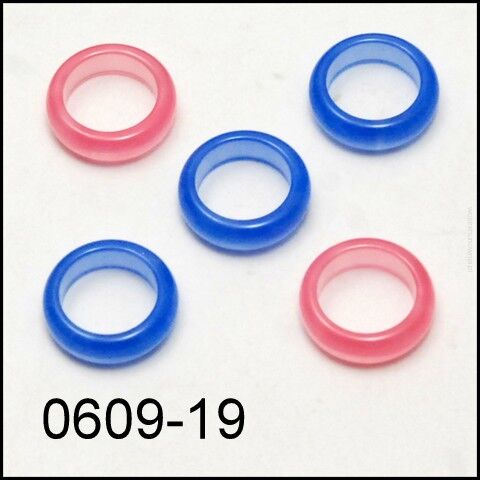 PIERŚCIONKI PLASTIKOWE KOLOROWE SUNNY (5 szt) 0609-19