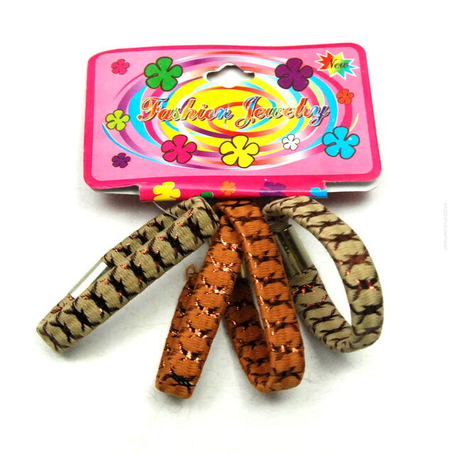 GUMKI DO WŁOSÓW BEŻ-BRĄZ (KPL.4 SZTUKI) 0045-28