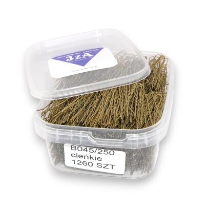 KOKÓWKI / SZPILKI KARBOWANE 4.5 CM ZŁOTE CIENKIE 1260 SZTUK           (B045/250)