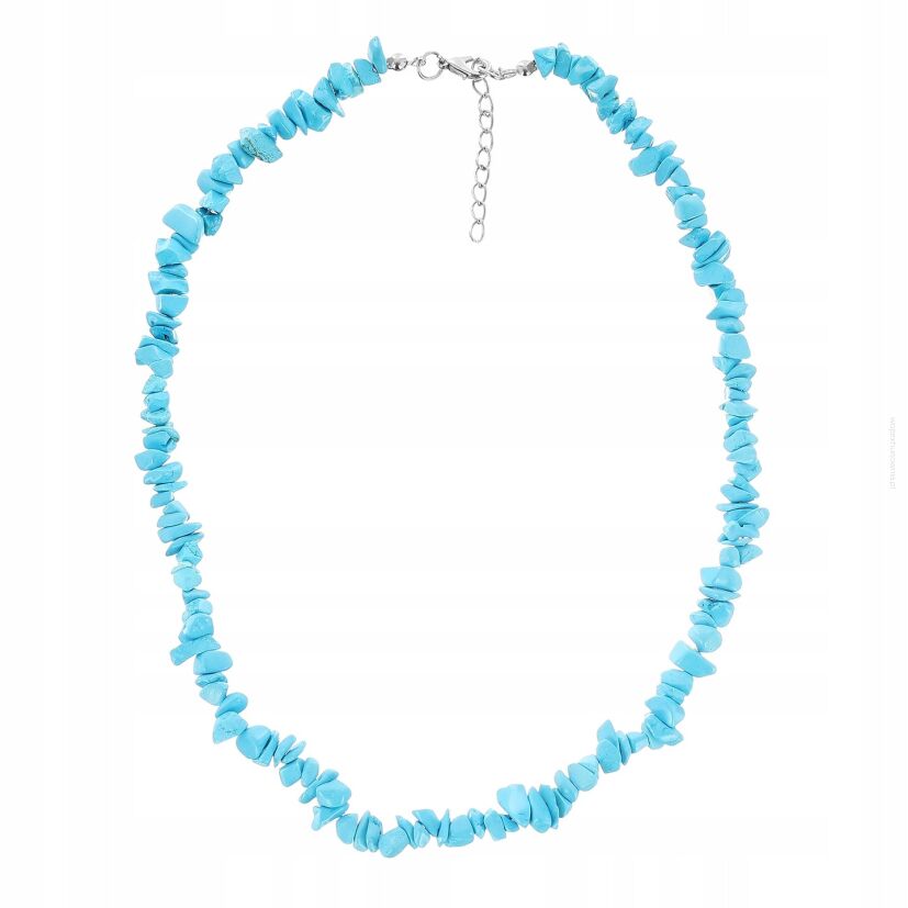 NASZYJNIK /WISIOR Z KORALIKAMI TURKUSOWY                                                       (0643-1013 SAHG)