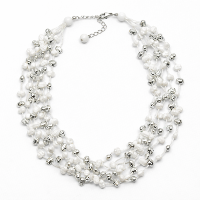 NASZYJNIK / WISIOREK Z DROBNYMI KORALIKAMI (N-306/10/GR K SAM B)