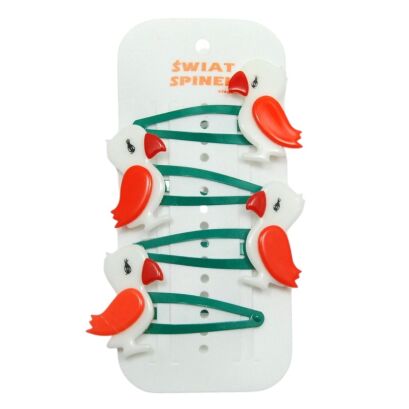 PYKI / SPINKI DO WŁOSÓW DZIECIĘCE Z OZDOBAMI- PTAKAMI 4 SZTUKI (3685 SA)