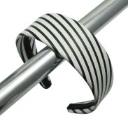 OPASKI DO WŁOSÓW SZEROKIE BIAŁE W PASKI 4 SZTUKI (7431 SAH) - 2