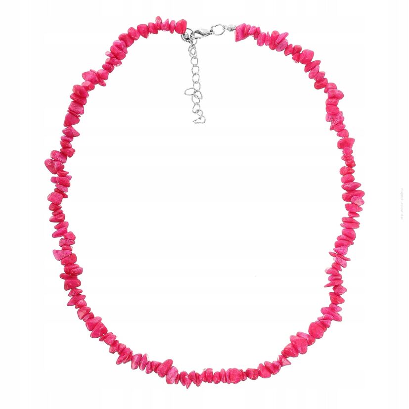 NASZYJNIK /WISIOR Z KORALIKAMI MALINOWY                                                       (0643-1016 SAHG)