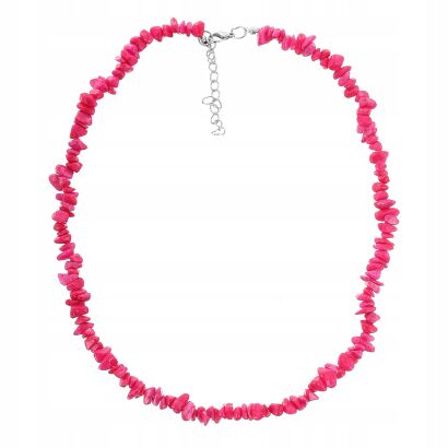 NASZYJNIK /WISIOR Z KORALIKAMI MALINOWY                                                       (0643-1016 SAHG)