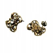 KOLCZYKI OZDOBNE Z CYRKONIAMI W ZŁOTYM KOLORZE                                                                                       (0611-784 SA) - 4