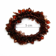 GUMKI DO WŁOSÓW OZDOBNE Z KORALIKAMI 2 SZTUKI                                                  (0195-19 SAH) - 2