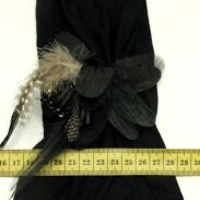 OPASKA NA GŁOWĘ ELASTYCZNA CZARNA Z KWIATEM (0714 SA) - 3