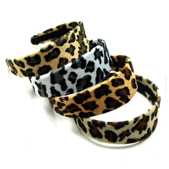 OPASKI DO WŁOSÓW SZEROKIE PANTERKI 4 SZTUKI                                                                          (0214-61 SH)