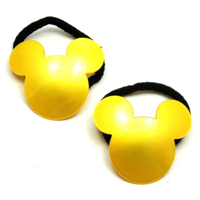 GUMKI DO WŁOSÓW OZDOBNE ŻÓŁTE-MISIE 2 SZTUKI (0811 SA)