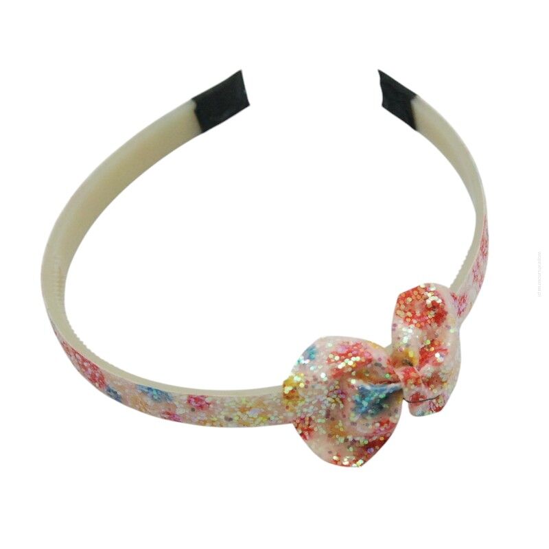 OPASKI DO WŁOSÓW Z KOKARDKAMI 6 SZTUK KREMOWE (0110 SA)