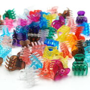 SZCZĘKI / KRABIKI MAŁE TRANSPARENTNE KOLOROWE 50 SZTUK                                                       (0146-16 SAH) - 2