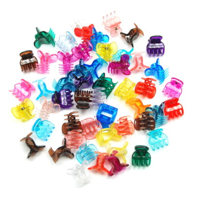 SZCZĘKI / KRABIKI MAŁE TRANSPARENTNE KOLOROWE 50 SZTUK                                                       (0146-16 SAH)