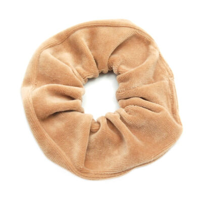GUMKA DO WŁOŚÓW WELUR SCRUNCHIE "CAMEL" PRODUKT POLSKI                                 0103-14