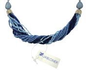 NASZYJNIK / WISIOR NIEBIESKI JABLONEX DROBNE KORALIKI (0644-1) - 3