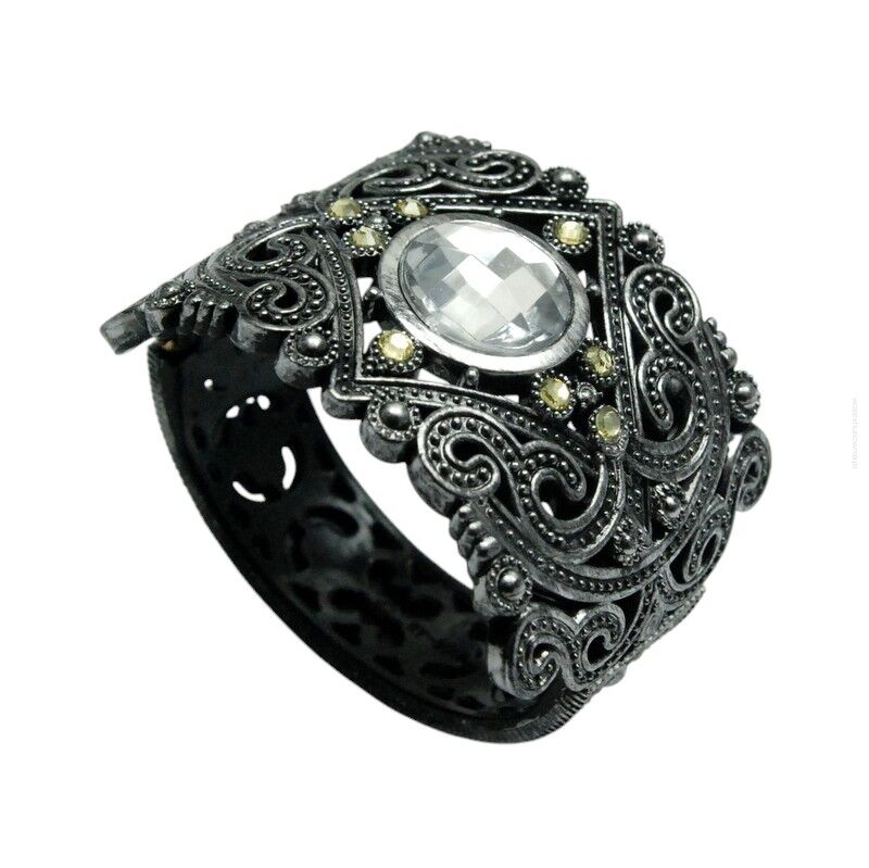 BRANSOLETKA SZEROKA ROZPINANA  OZDOBNA                                                (0611-5848 SA)