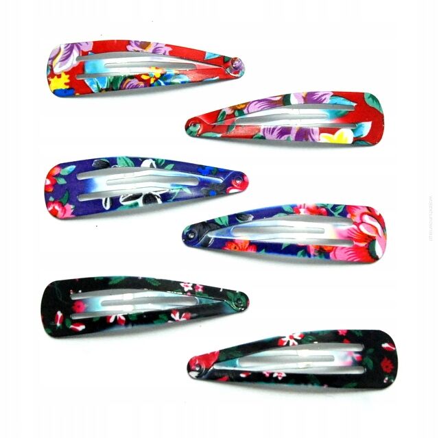 PYKI / SPINKI DO WŁOSÓW KOLOROWE 6 SZTUK                                                                      (1835 SA)