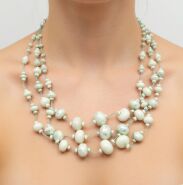 NASZYJNIK / WISIOREK Z ZIELONYMI KORALIKAMI (N-0602/5/3R C-1 SAM B) - 2