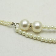 KORALE PEREŁKI DWURZĘDOWE Z CYRKONIAMI                                                                0607-506 - 2