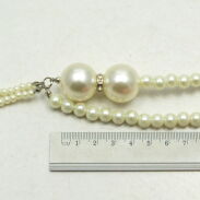 KORALE PEREŁKI DWURZĘDOWE Z CYRKONIAMI                                                                0607-506 - 3