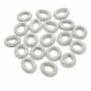 GUMKI DO WŁOSÓW FROTKI SREBRNE MAŁE 50 SZTUK (0707 SA) - 2