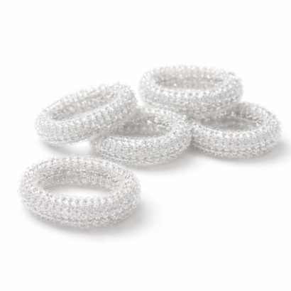 GUMKI DO WŁOSÓW FROTKI SREBRNE MAŁE 50 SZTUK (0707 SA)