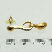 KOLCZYKI WISZĄCE Z CYRKONIAMI W ZŁOTYM KOLORZE                                                                               (0611-54 SA) - 2