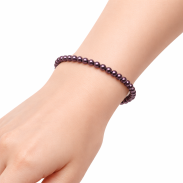 BRANSOLETKA KLASYCZNA FIOLETOWA Z PEREŁEK JABLONEX (BRPR-9 SAH) - 2