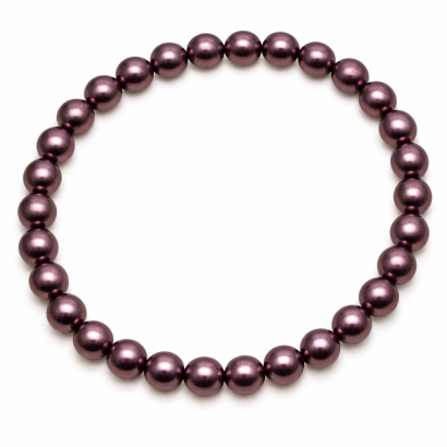 BRANSOLETKA KLASYCZNA FIOLETOWA Z PEREŁEK JABLONEX (BRPR-9 SAH)