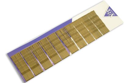 WSUWKI IZA KARBOWANE ZŁOTE MAT 7 CM 2 KULKI 100 SZTUK                                                            (327/100 MAT)