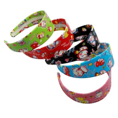 OPASKI DO WŁOSÓW SZEROKIE DZIECIĘCE 6 SZTUK                                          (0264 SA)