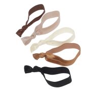 GUMKI DO WŁOSÓW OZDOBNE MIX BRĄZ/BEŻ 5 SZTUK             (8997 SA) - 2