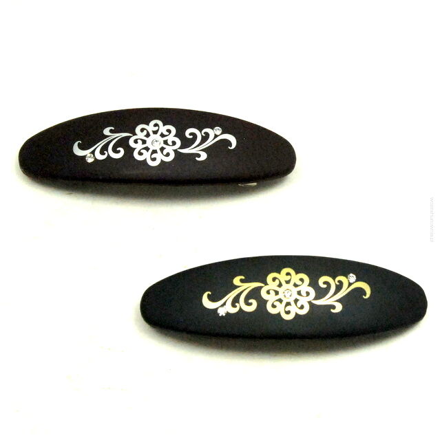 KLAMRY / AUTOMATY DO WŁOSÓW Z CYRKONIAMI 6 SZTUK                                                                                (0365-513 SA)